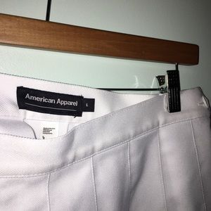 American Apparel White Tennis Skirt